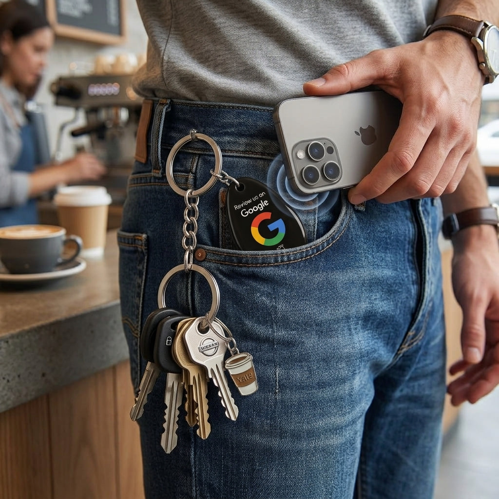 Google Review NFC Keychain — For Mobile Trades