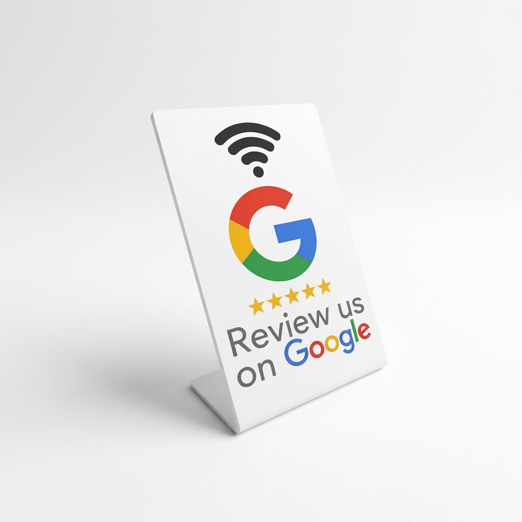 Google Review NFC Stand — Countertop Display