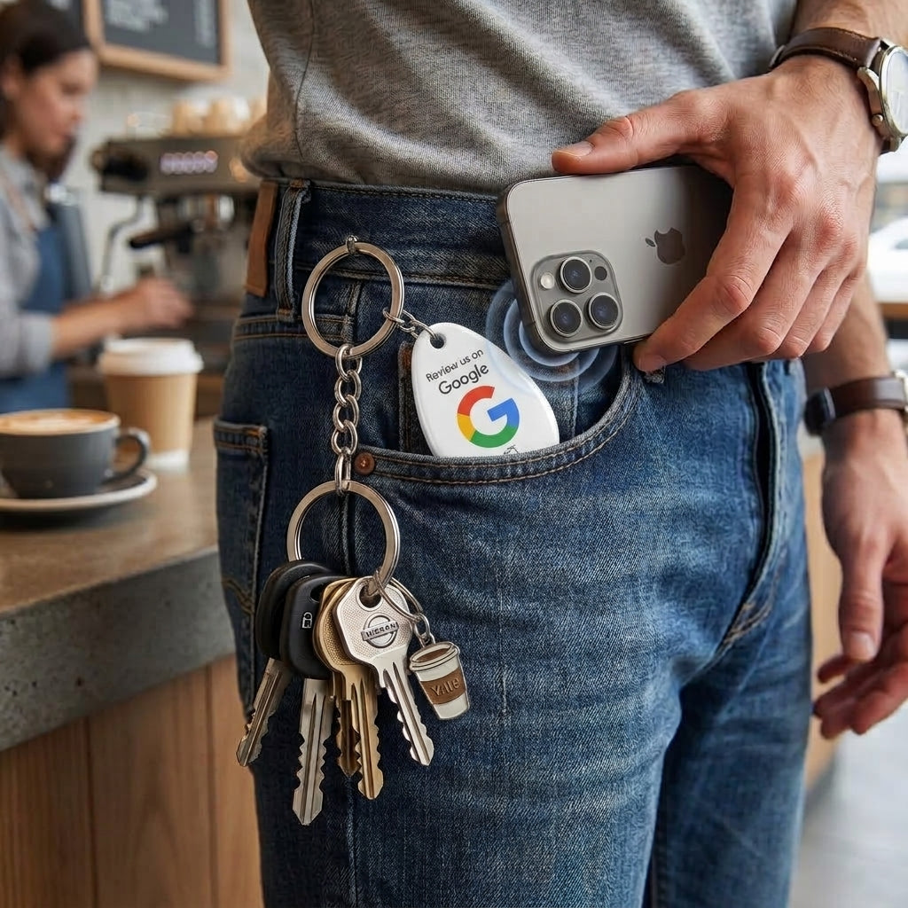 Google Review NFC Keychain — For Mobile Trades