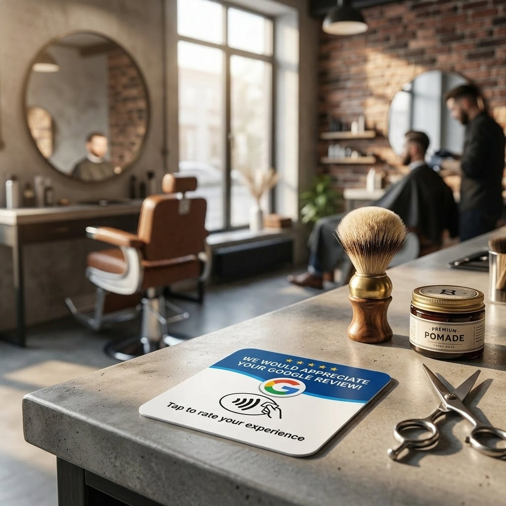 Blue Google Review NFC Card — Tap to Review