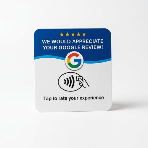 Blue Google Review NFC Card — Tap to Review